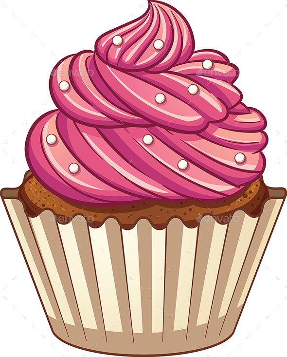 Cartoon Cupcake by memoangeles | GraphicRiver